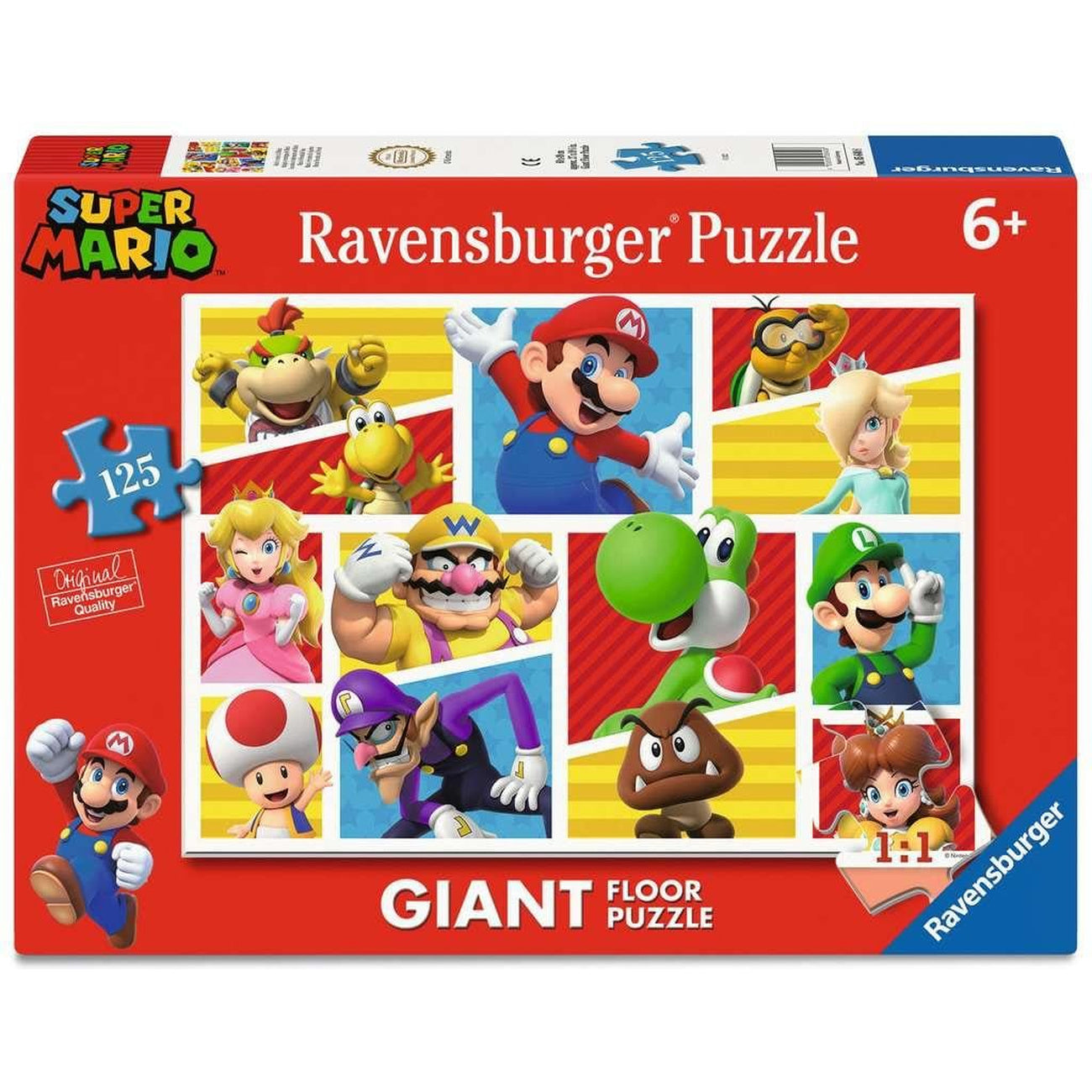 Zdjęcie produktu Super Mario Giant Floor Puzzle Przyjaciele i wrogowie Mario (125 elementów)