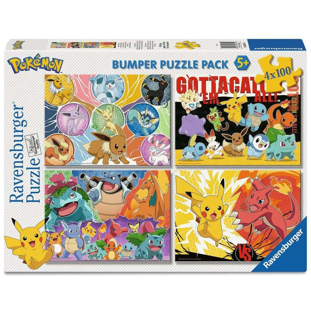 Zdjęcie produktu Pokémon Puzzle Zestaw 4-pack Kumple Pokémon (4x100 elementów)