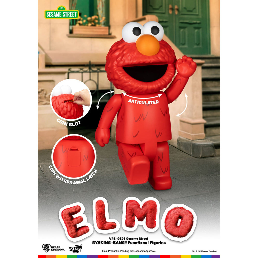 Zdjęcie produktu Ulica Sezamkowa Syaking Bang skarbonka winylowa Elmo 47 cm