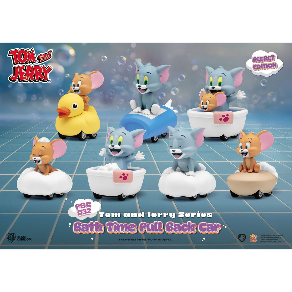Zdjęcie produktu Tom & Jerry Pull Back Car Series Auta z napędem typu pull-back Bath Time Blind Box zestaw 6 sztuk