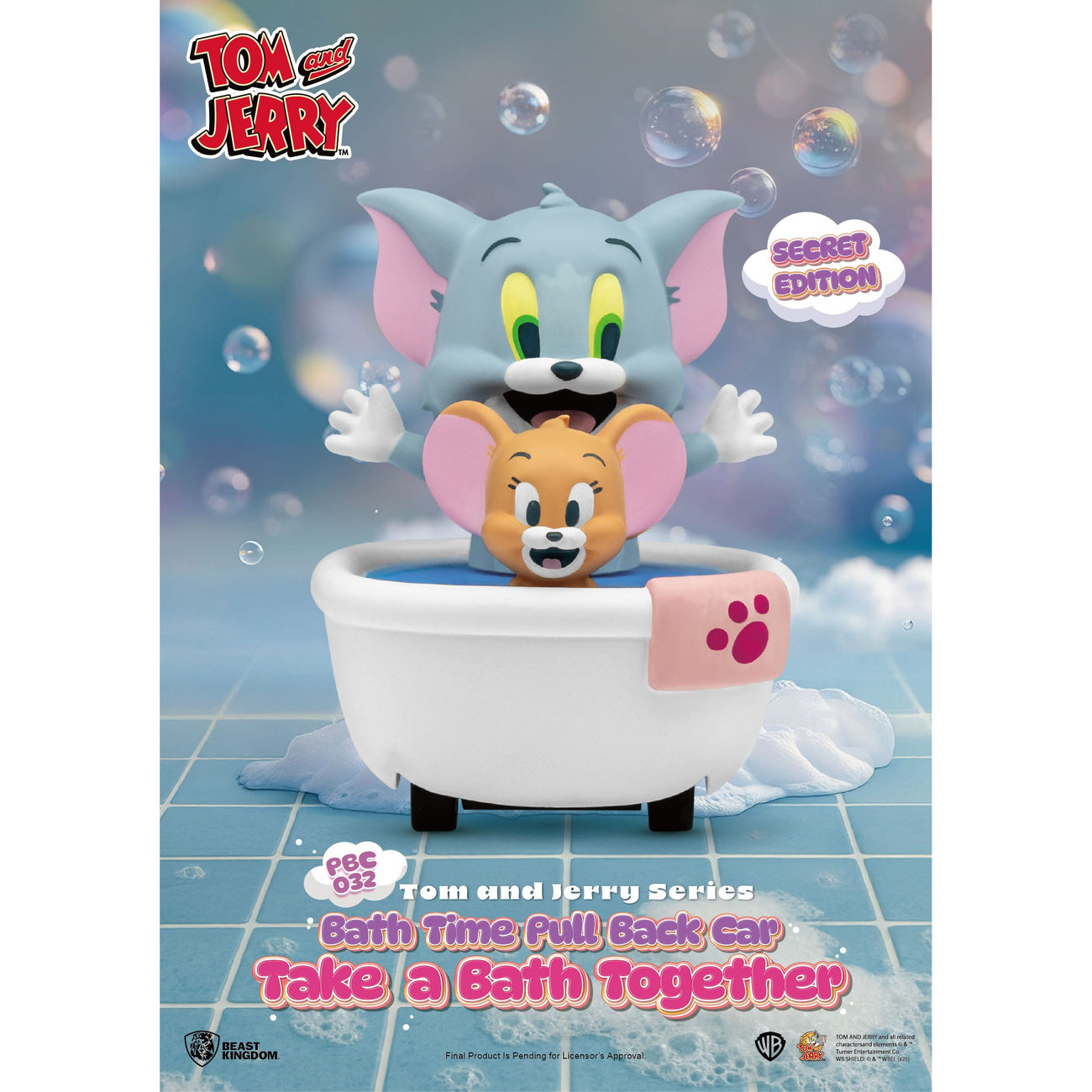 Zdjęcie produktu Tom & Jerry Pull Back Car Series Auta z napędem typu pull-back Bath Time Blind Box zestaw 6 sztuk