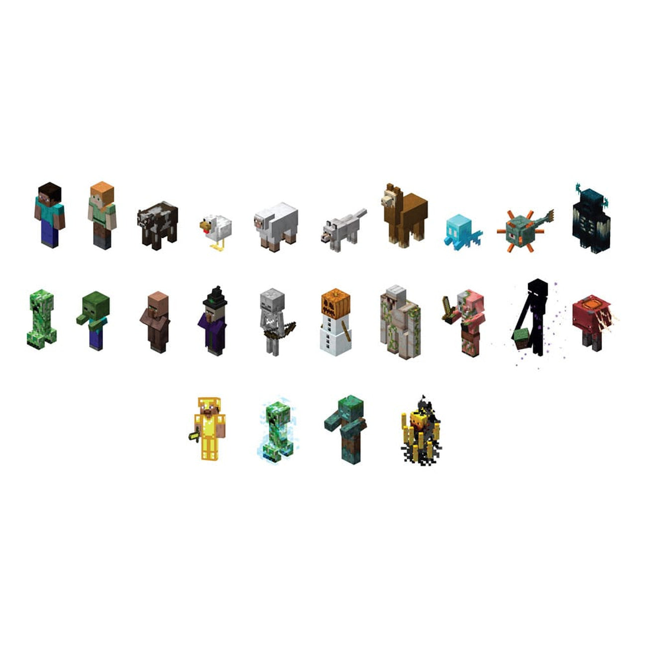 Zdjęcie produktu Minecraft 3D Toppeez 6 cm zestaw (24)