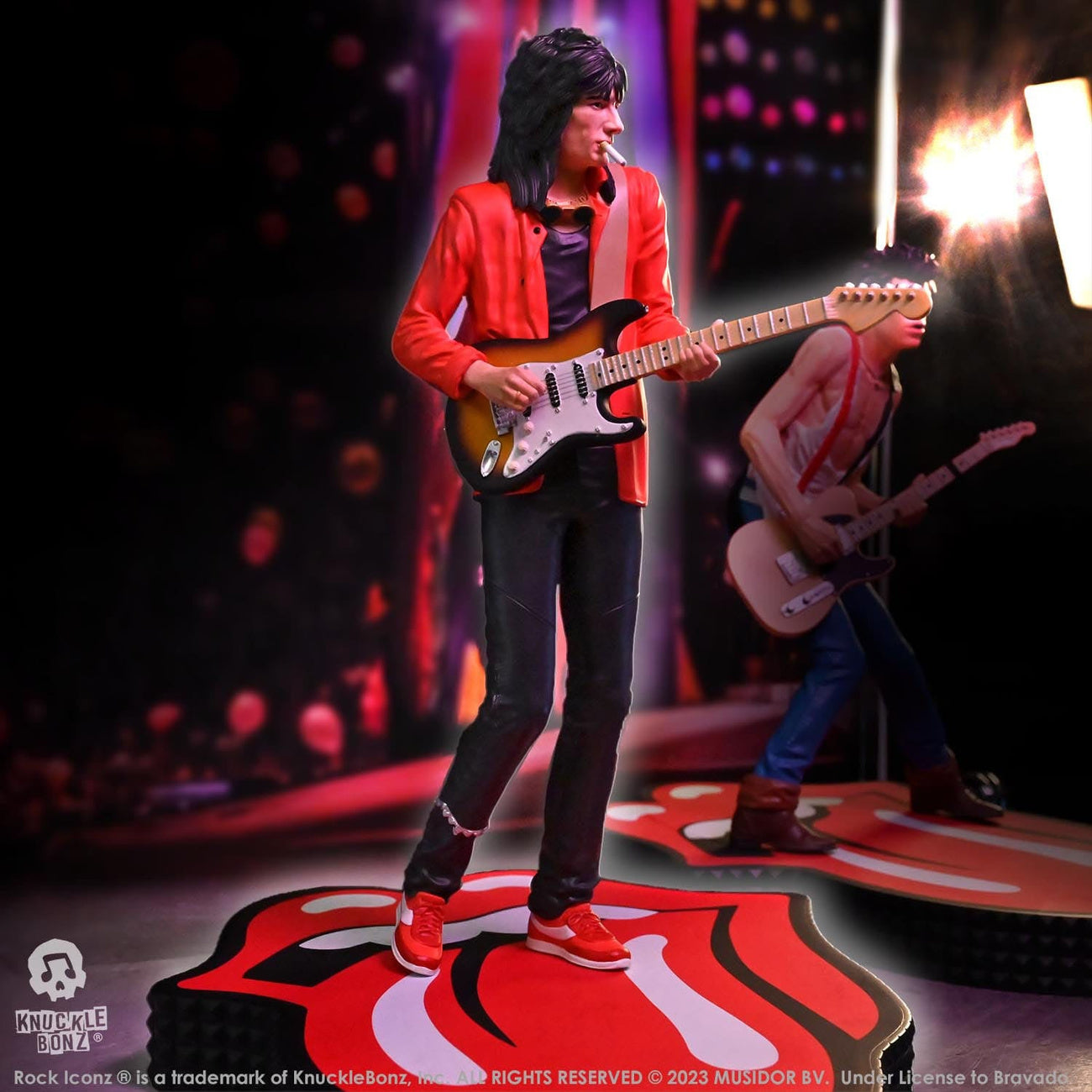 Zdjęcie produktu The Rolling Stones Rock Iconz Figura Ronnie Wood (Tattoo You Tour 1981) 22 cm