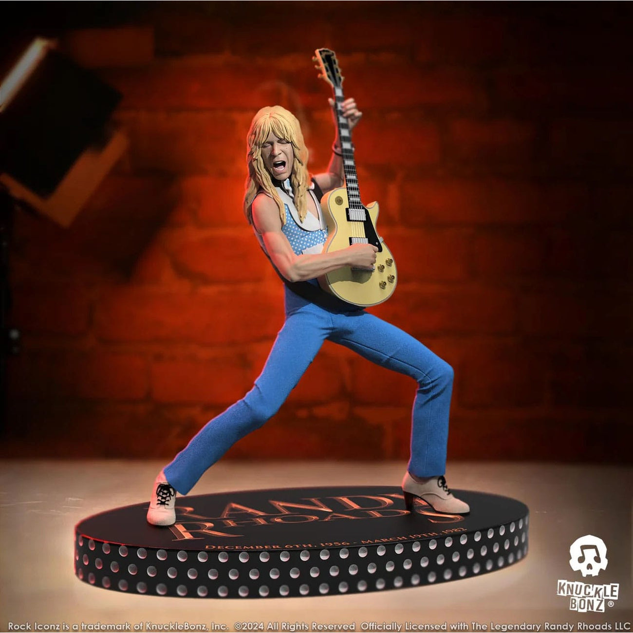 Zdjęcie produktu Randy Rhoads IV Rock Iconz Figurka The Early Years Blue Version 24 cm