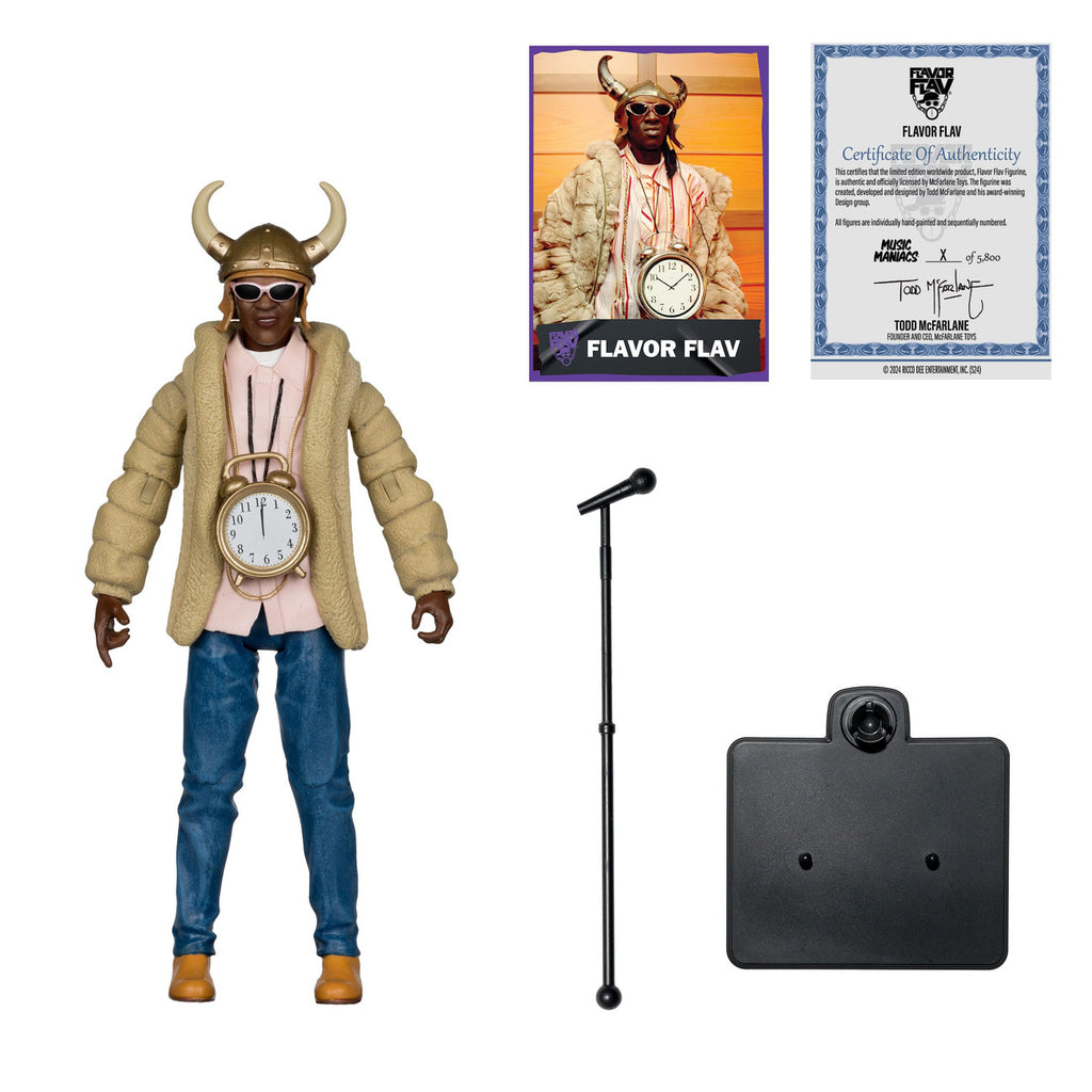 Zdjęcie produktu Figurka akcji Music Maniacs Hip Hop Flavor Flav 16 cm