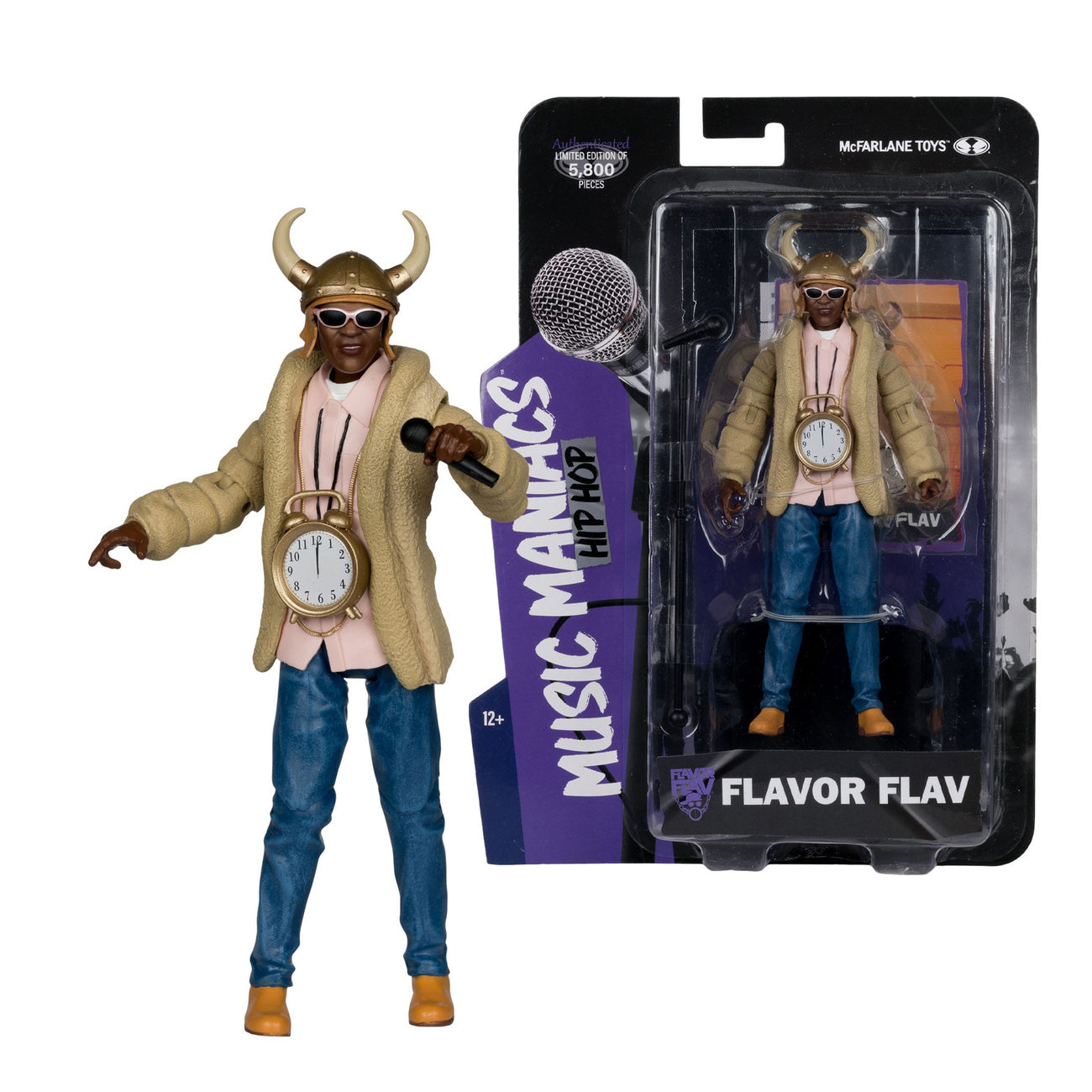 Zdjęcie produktu Figurka akcji Music Maniacs Hip Hop Flavor Flav 16 cm