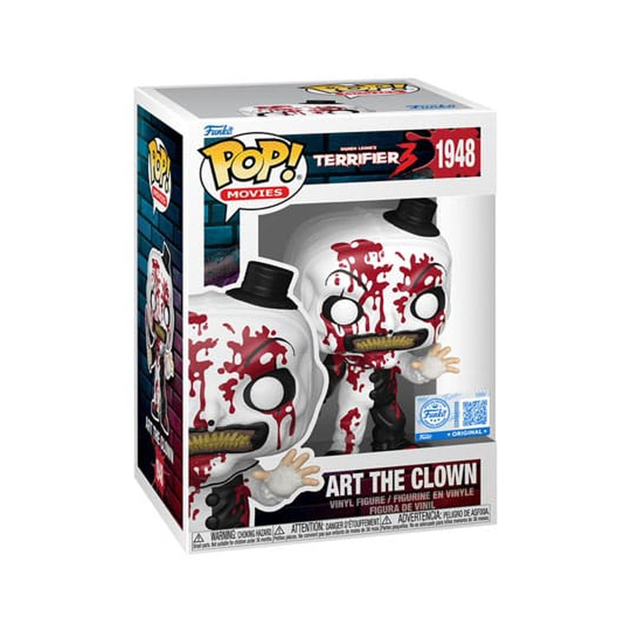 Product image Terrifier POP! Movies Vinyl Figure Art the Clown (BD) w/CH heo exclusive assortment (6) 9 cm