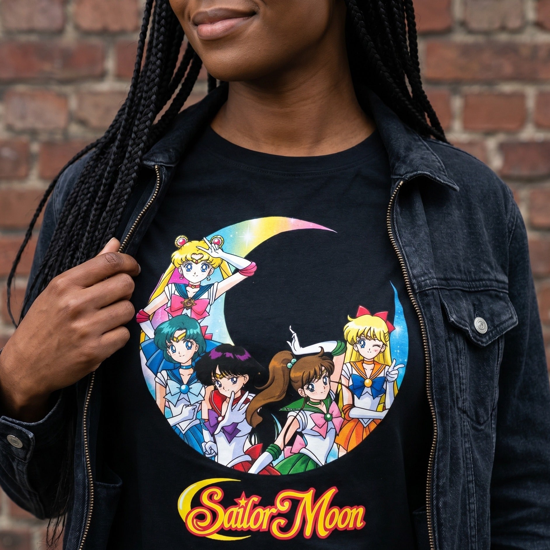 Zdjęcie produktu Sailor Moon - T-shirt damski Sailor Wojowniczki czarny
