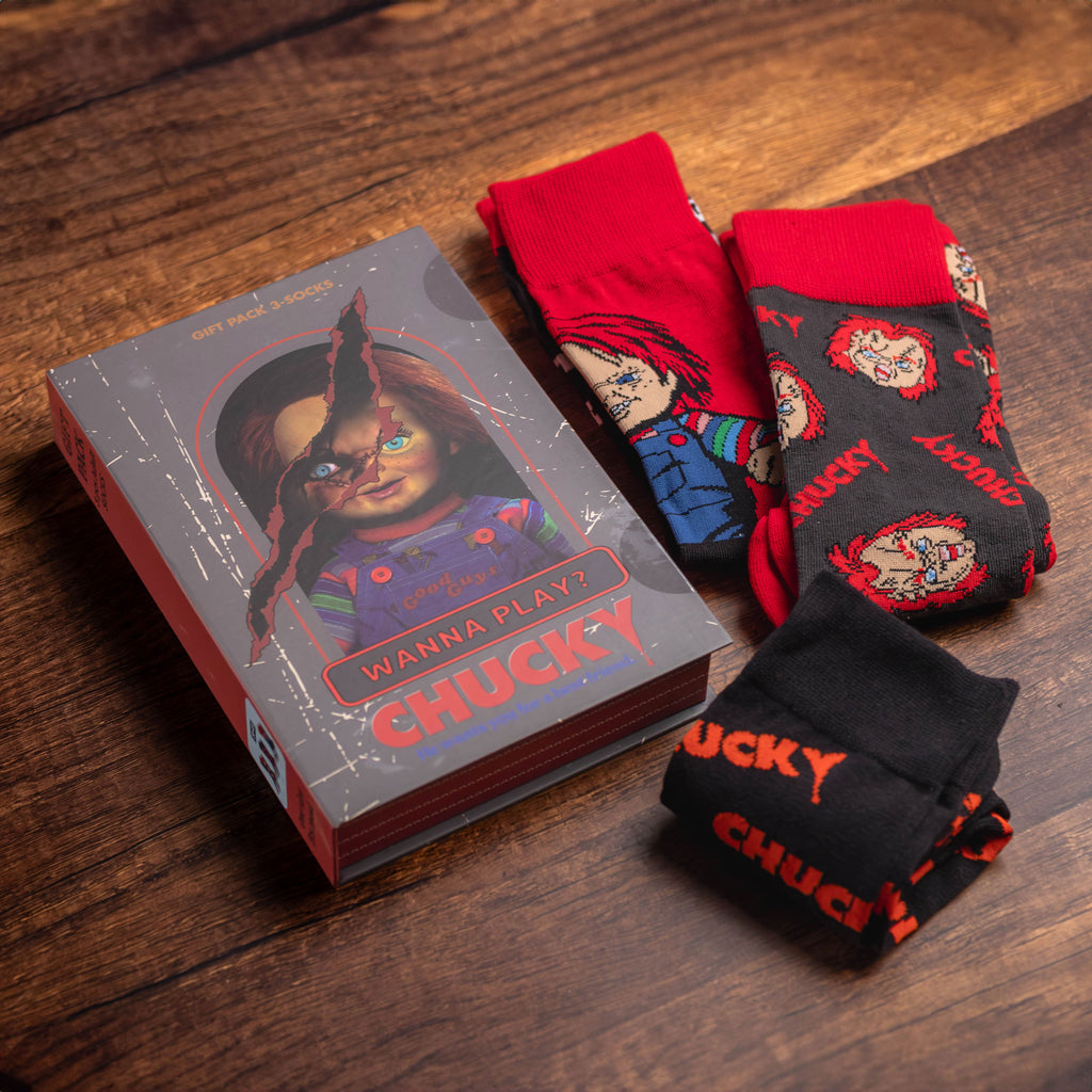 Zdjęcie produktu Chucky – zestaw 3 par skarpet w pudełku prezentowym