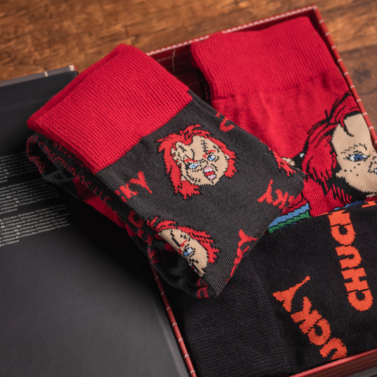 Zdjęcie produktu Chucky – zestaw 3 par skarpet w pudełku prezentowym