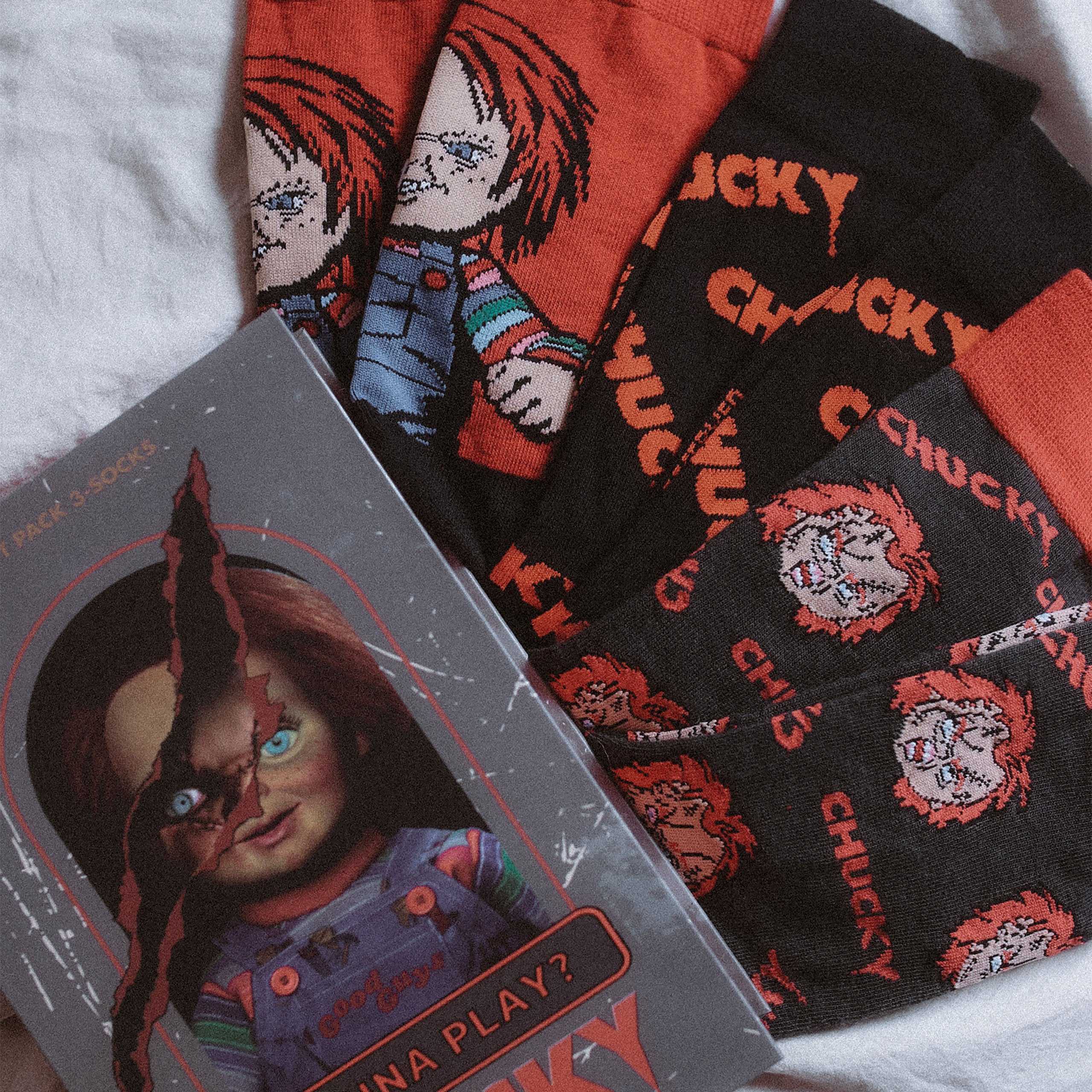 Zdjęcie produktu Chucky – zestaw 3 par skarpet w pudełku prezentowym