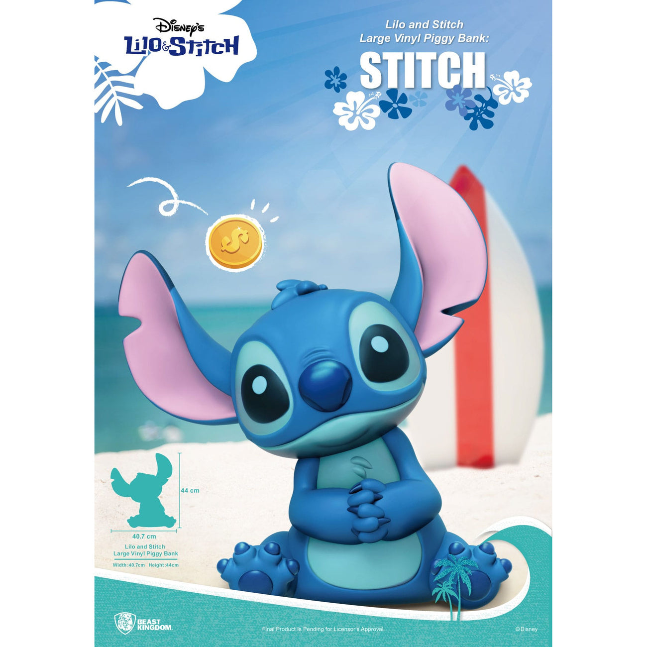 Zdjęcie produktu Lilo & Stitch skarbonka z winylu Stitch 44 cm