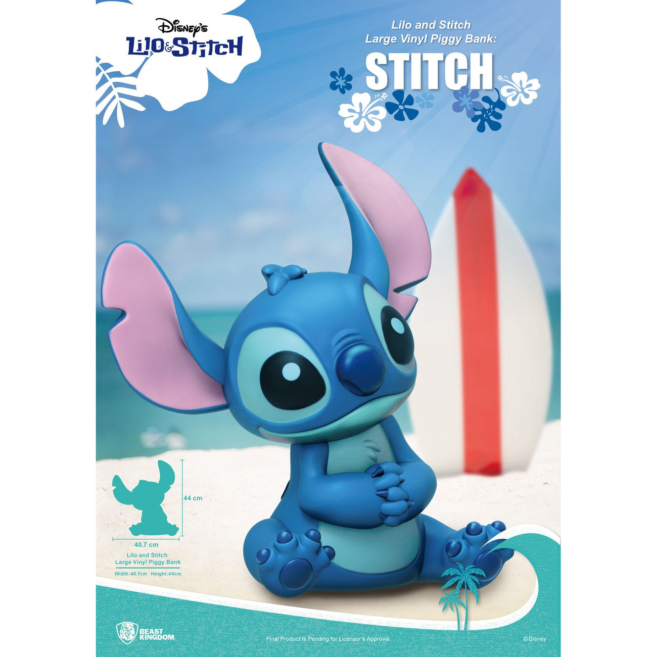 Zdjęcie produktu Lilo & Stitch skarbonka z winylu Stitch 44 cm