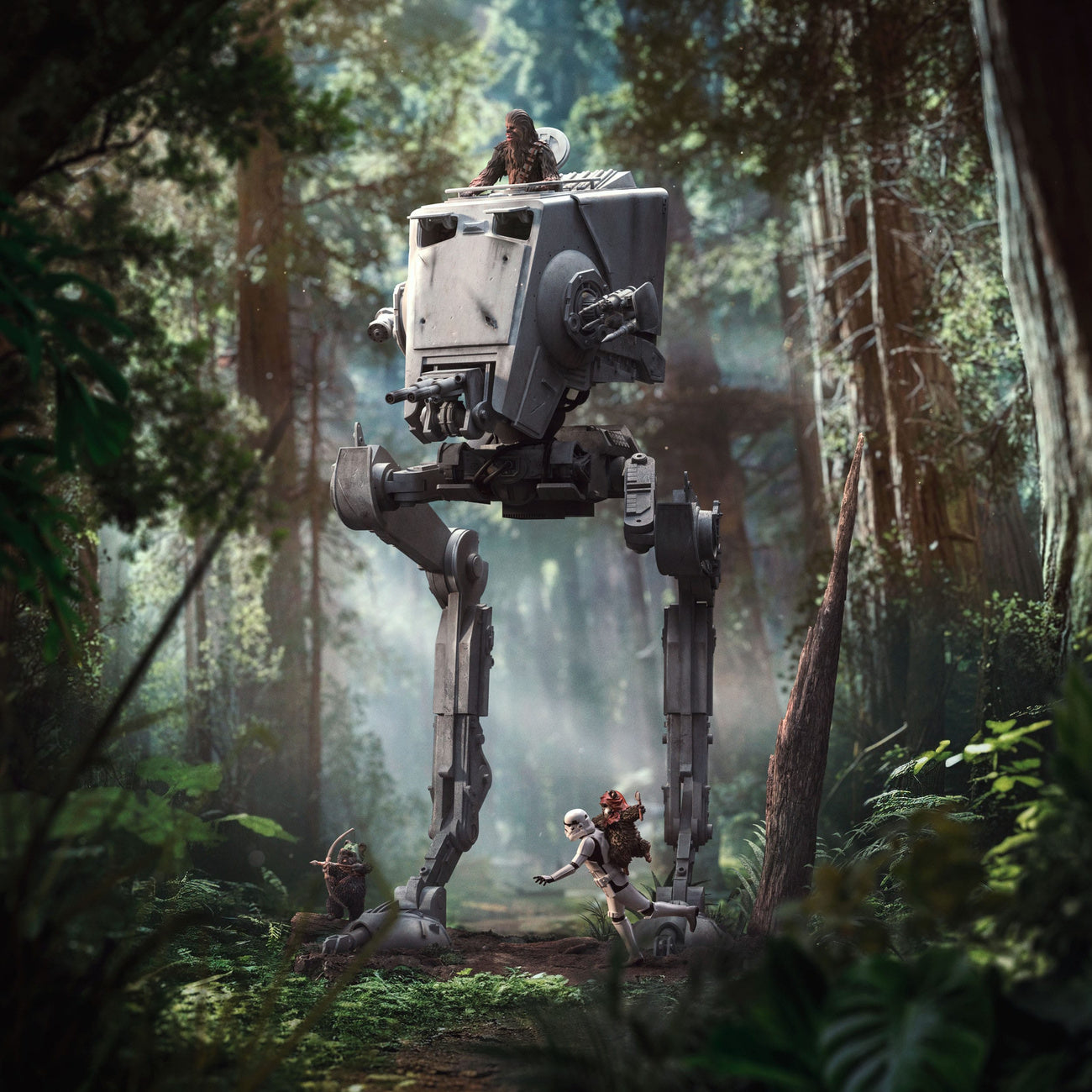 Zdjęcie produktu Star Wars Demi Art Scale Figura 1/20 AT-ST i Chewbacca 53