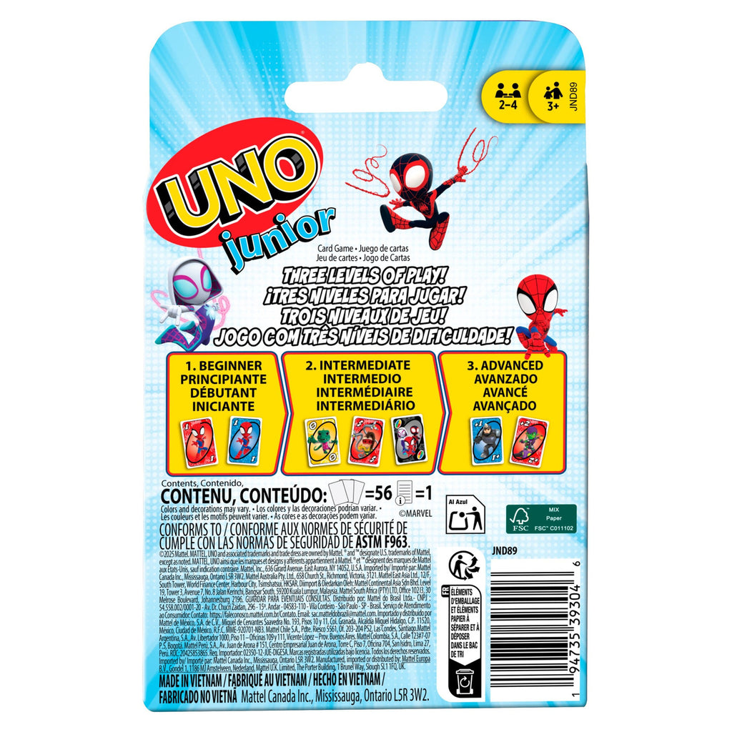 Zdjęcie produktu Spidey i Super Kumple – Gra karciana UNO Junior