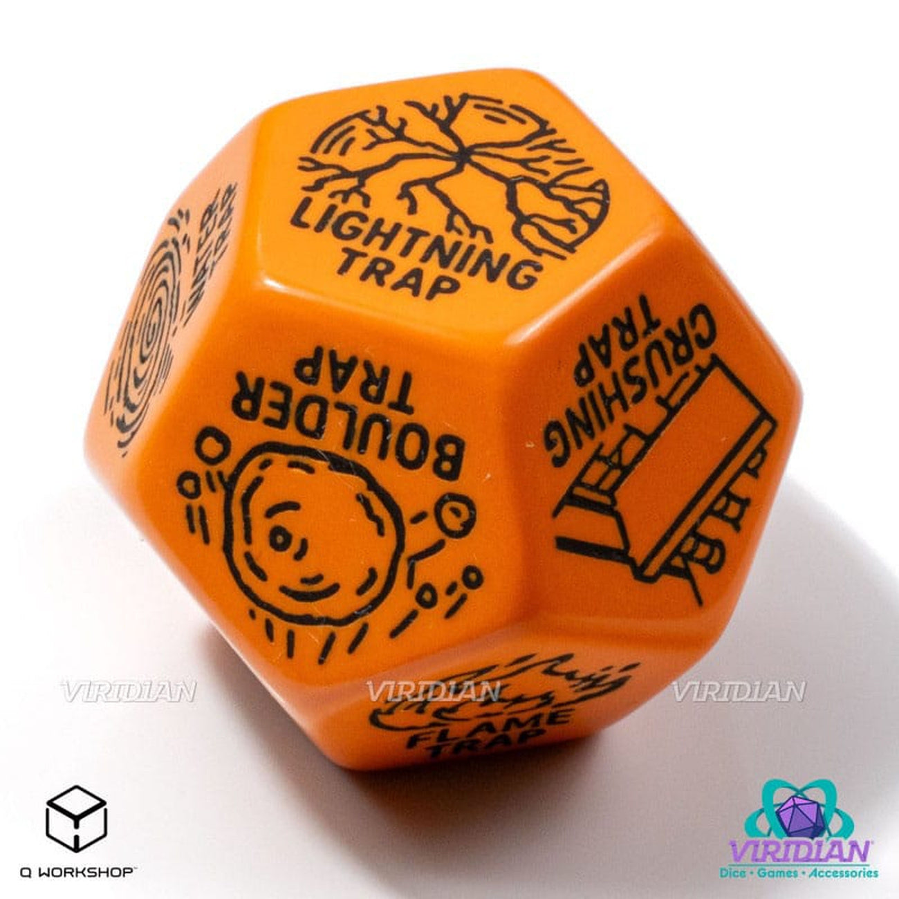 Product image Viridian Dice Jumbo Trap Generator Die D12 Orange