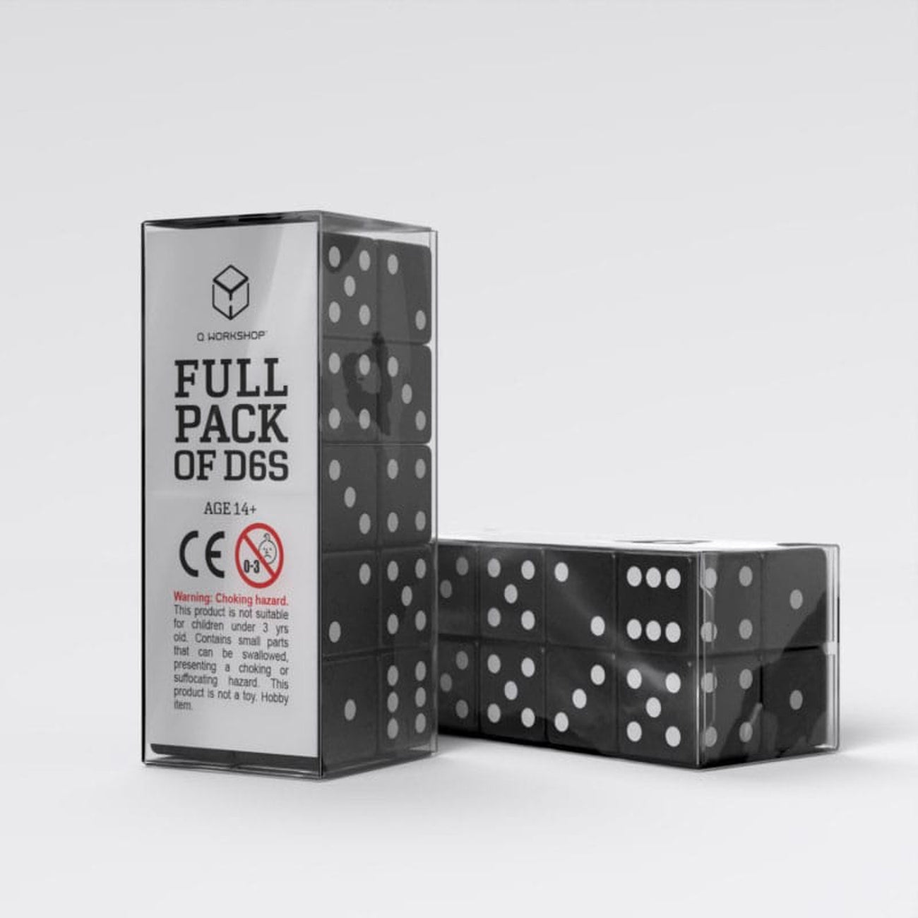 Zdjęcie produktu Q Workshop Zestaw kości Full Pack D6 Czarny (20)
