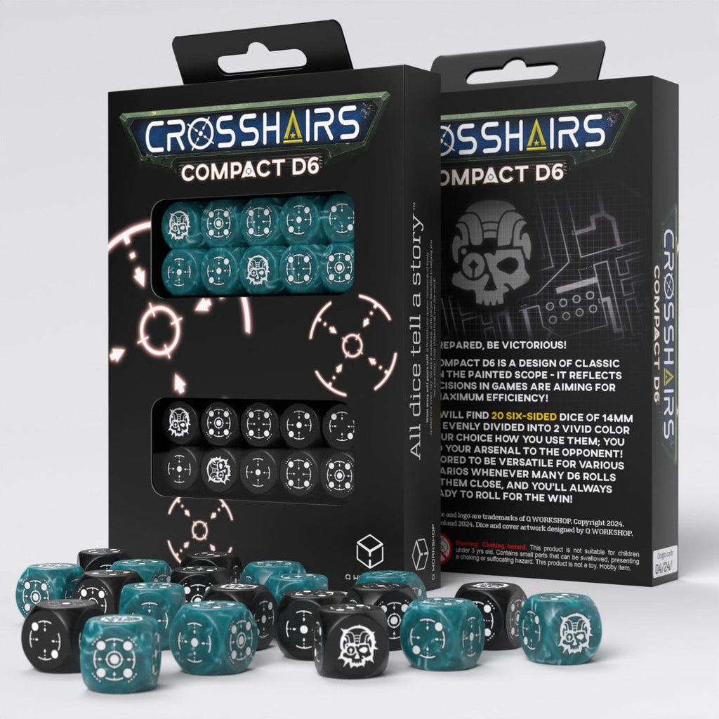 Zdjęcie produktu Crosshairs Compact Zestaw kości D6 Burzowy i Czarny (20)
