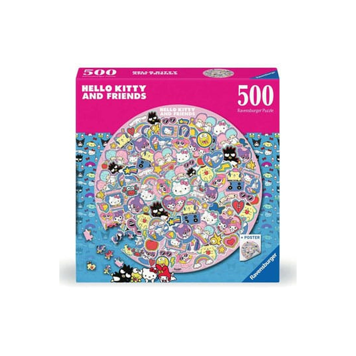 Zdjęcie produktu Hello Kitty and Friends Okrągłe Puzzle (500 Elementów)