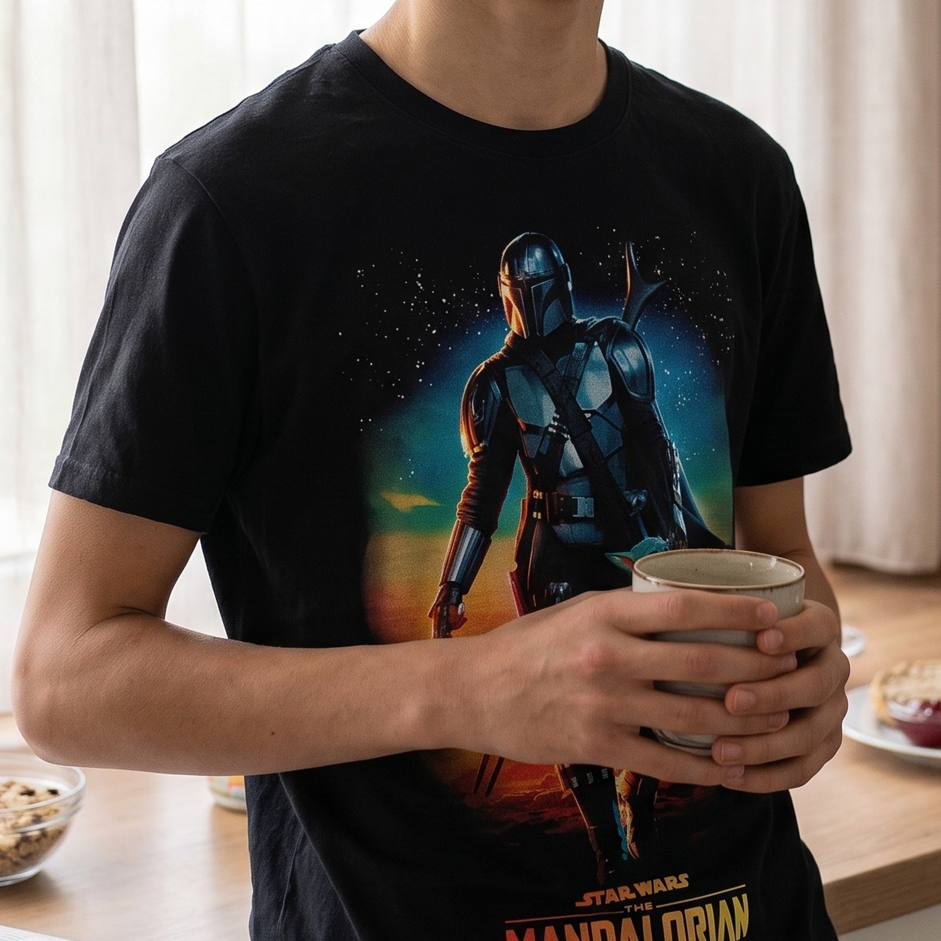 Zdjęcie produktu Koszulka Through The Galaxy czarna – Star Wars The Mandalorian