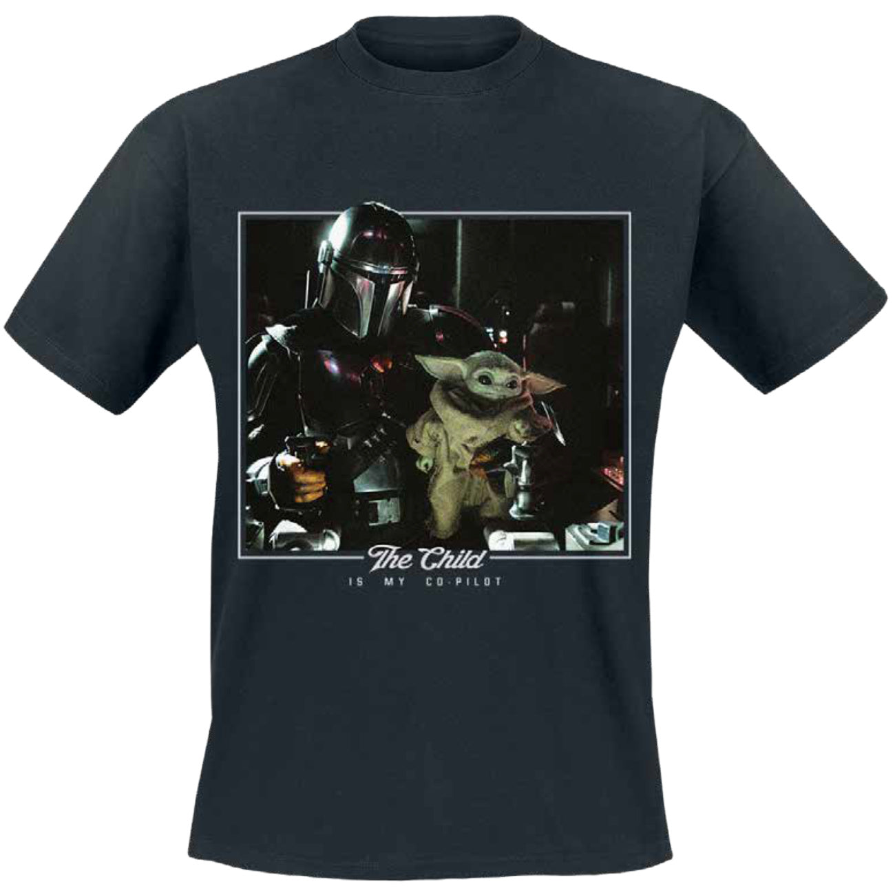 Zdjęcie produktu The Child is My Co-Pilot koszulka czarna - Star Wars The Mandalorian