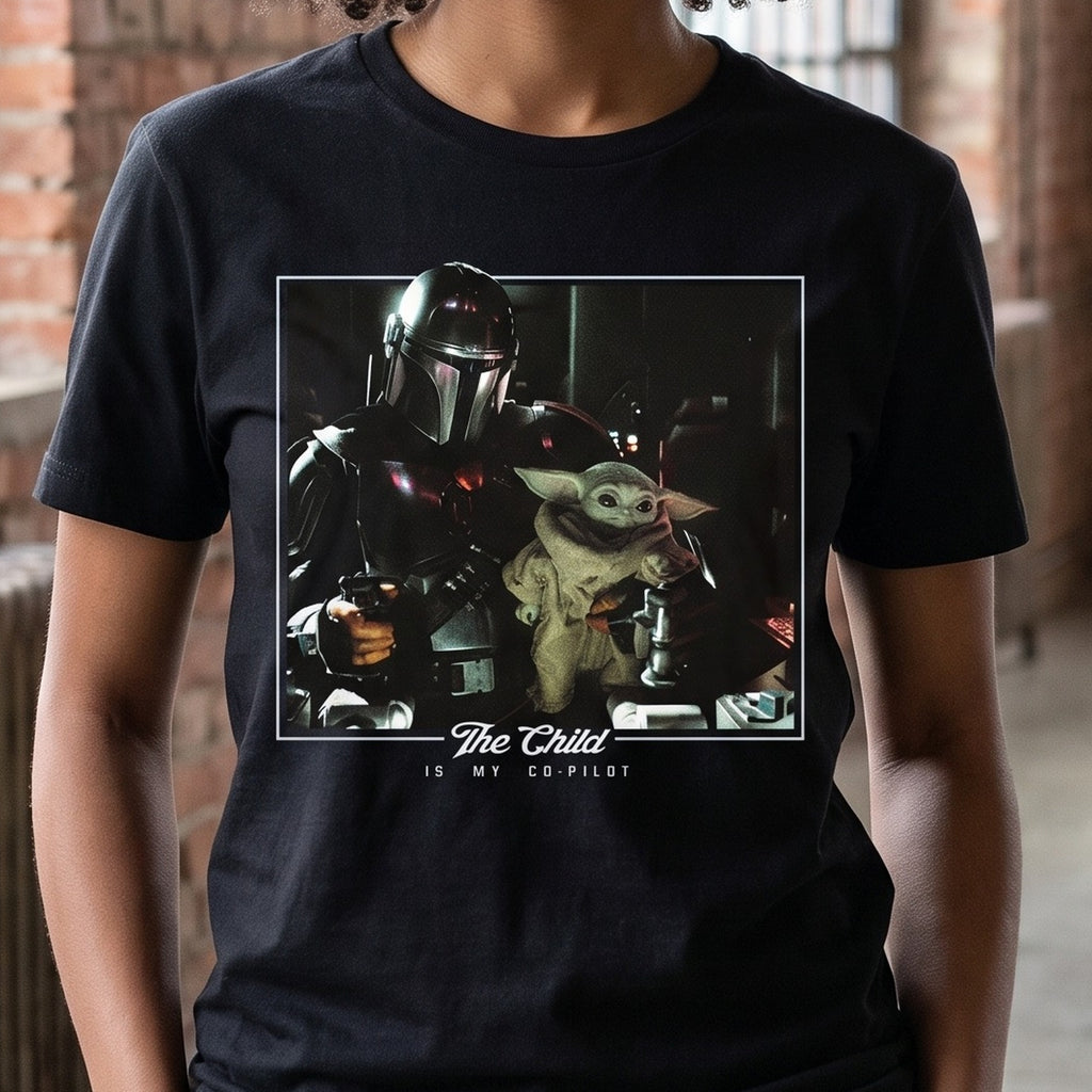 Zdjęcie produktu The Child is My Co-Pilot koszulka czarna - Star Wars The Mandalorian