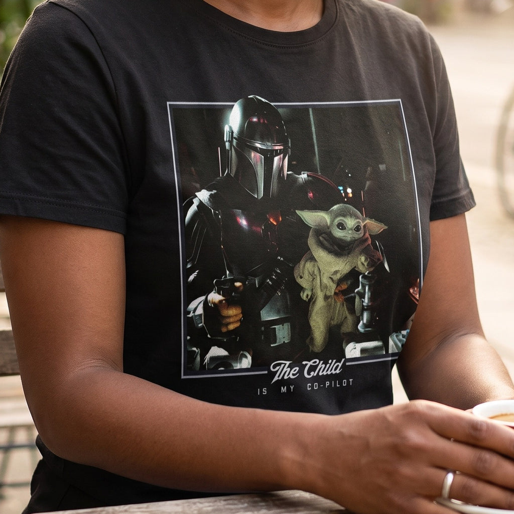 Zdjęcie produktu The Child is My Co-Pilot koszulka czarna - Star Wars The Mandalorian