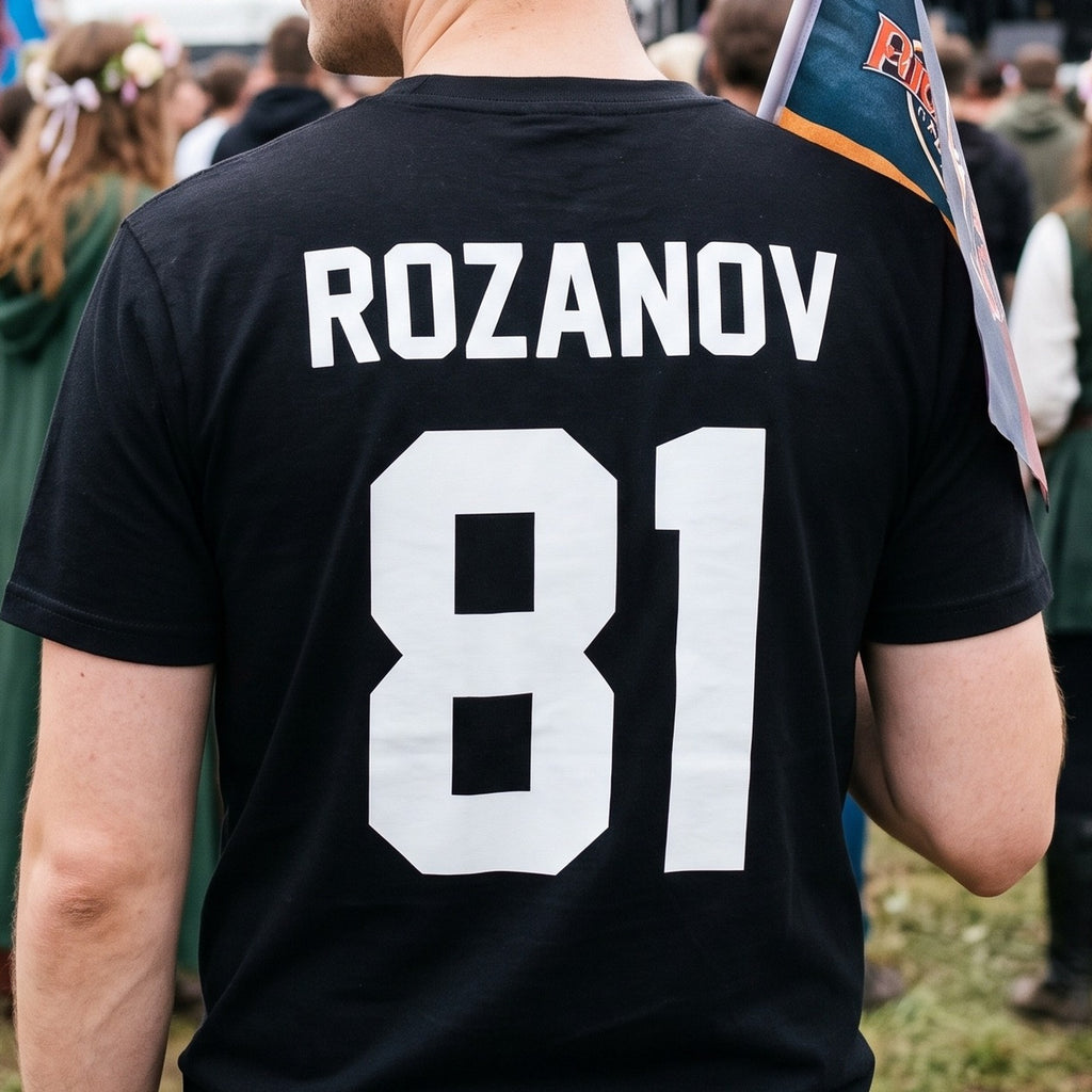 Zdjęcie produktu Koszulka Rozanov w stylu hokejowego trykotu dla fanów Heated Rivalry