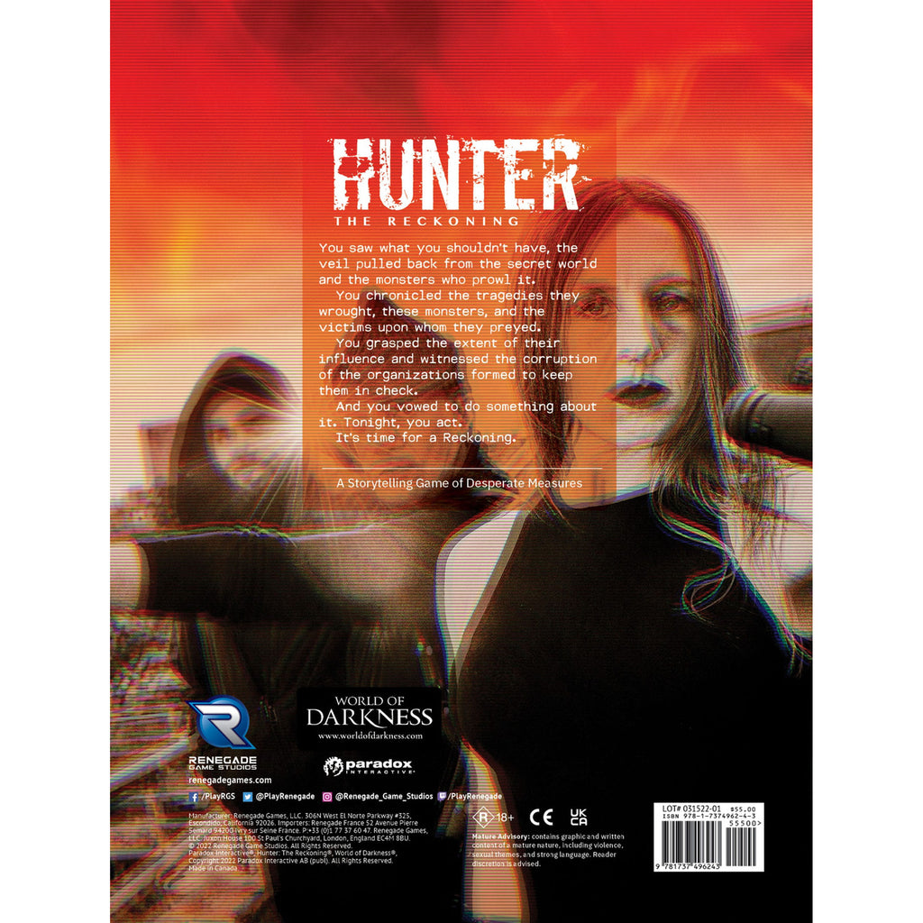 Zdjęcie produktu Hunter: The Reckoning 5. edycja – Podręcznik podstawowy RPG