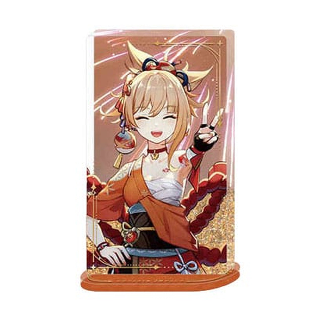 Zdjęcie produktu Genshin Impact Akrylowy ozdobny brelok z brokatem: Yoimiya 11 cm