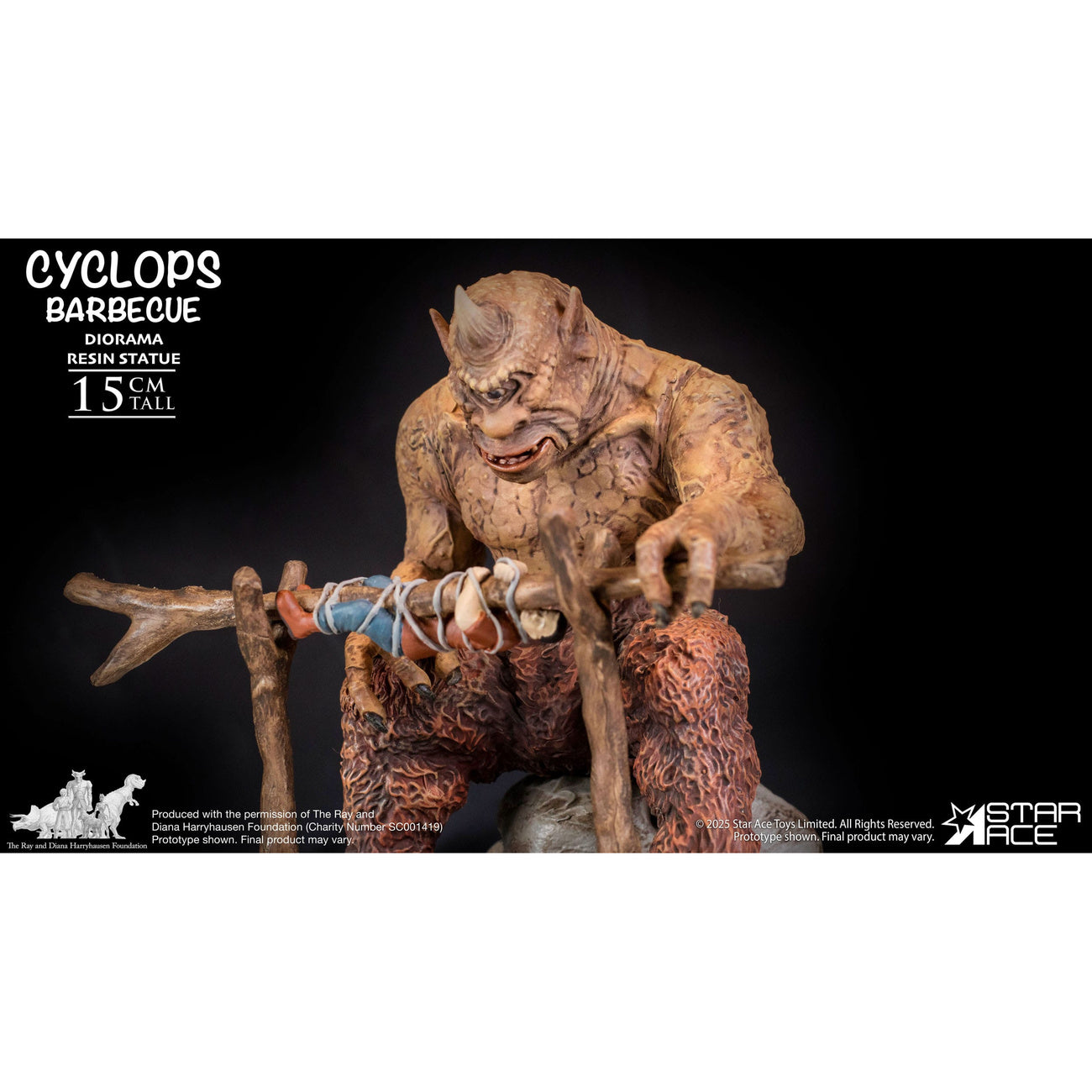 Zdjęcie produktu Ray Harryhausen Diorama 1/8 Cyclops Barbecue Scene 17 cm