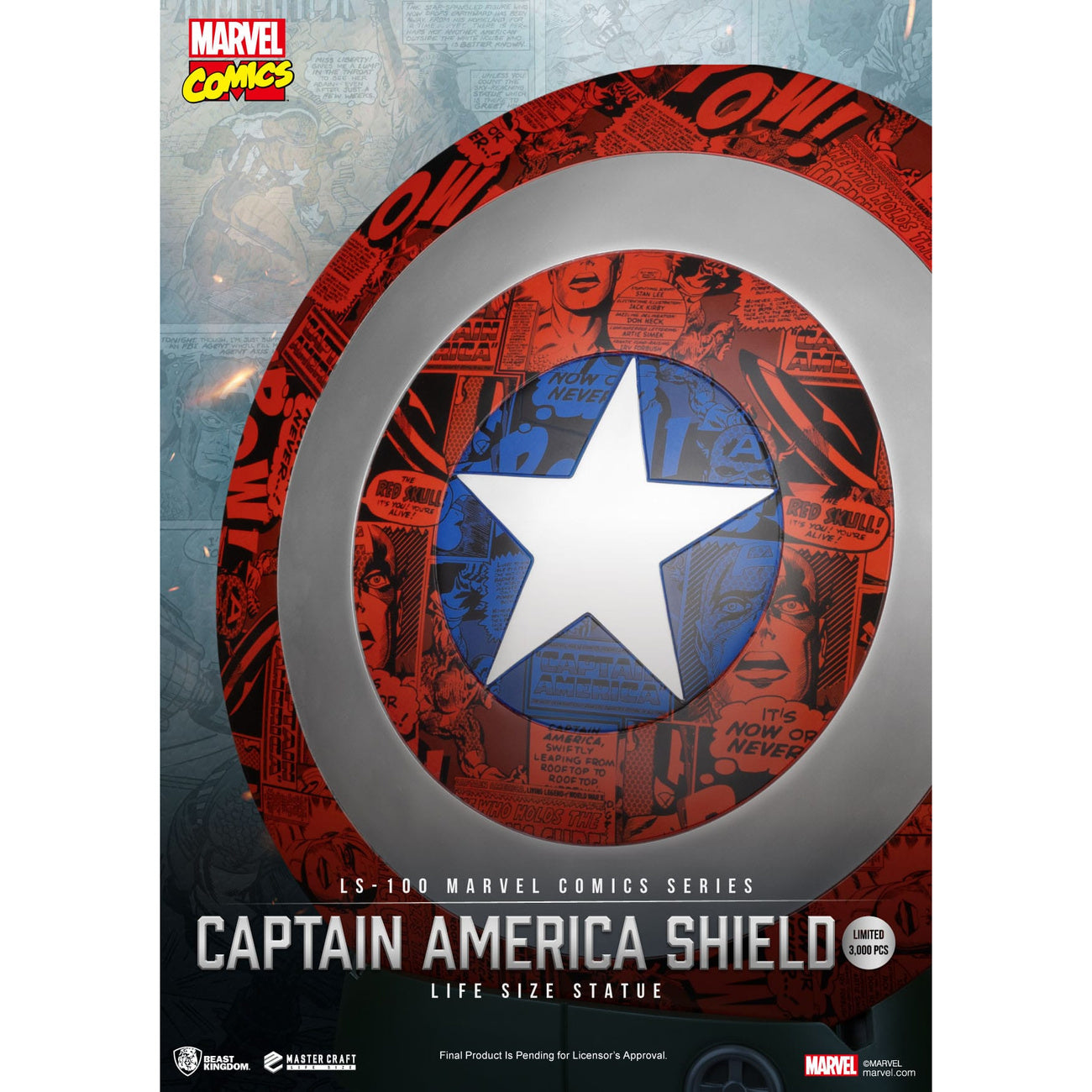 Zdjęcie produktu Marvel Comics Figura w Skali 1:1 – Tarcza Captain America z PVC