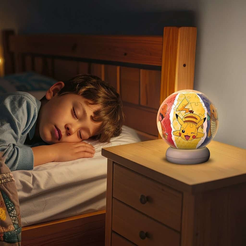Zdjęcie produktu Pokémon Kula Puzzle 3D Lampka Nocna (73 elementy)