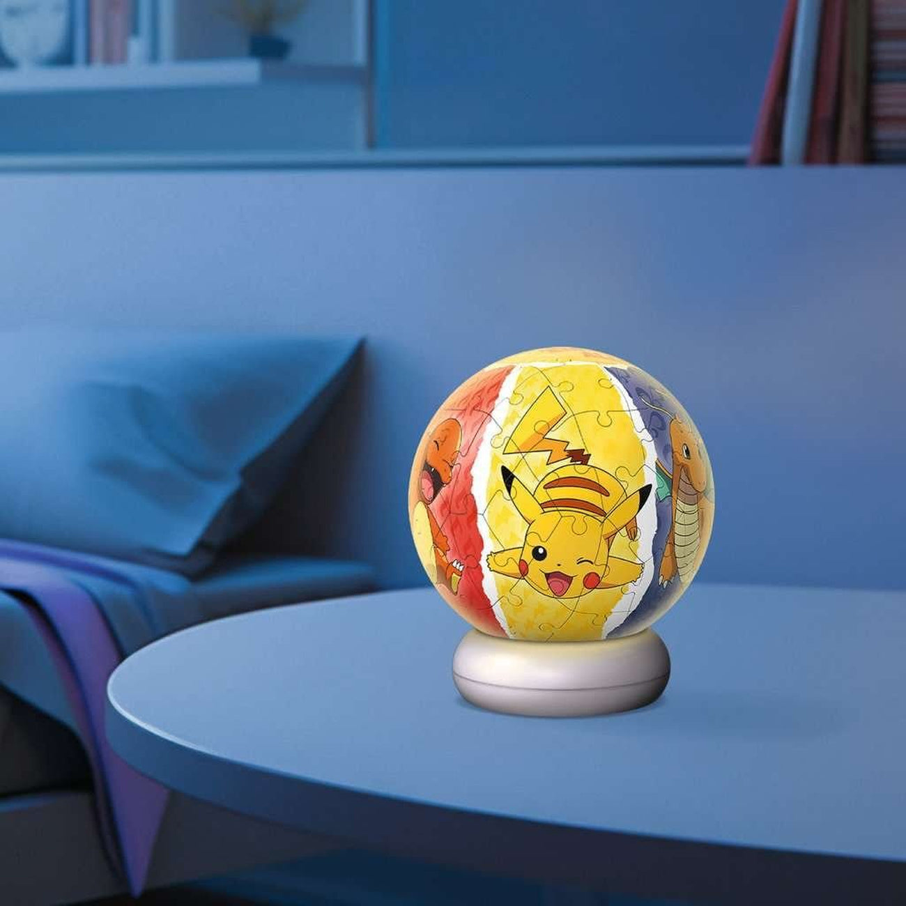Zdjęcie produktu Pokémon Kula Puzzle 3D Lampka Nocna (73 elementy)