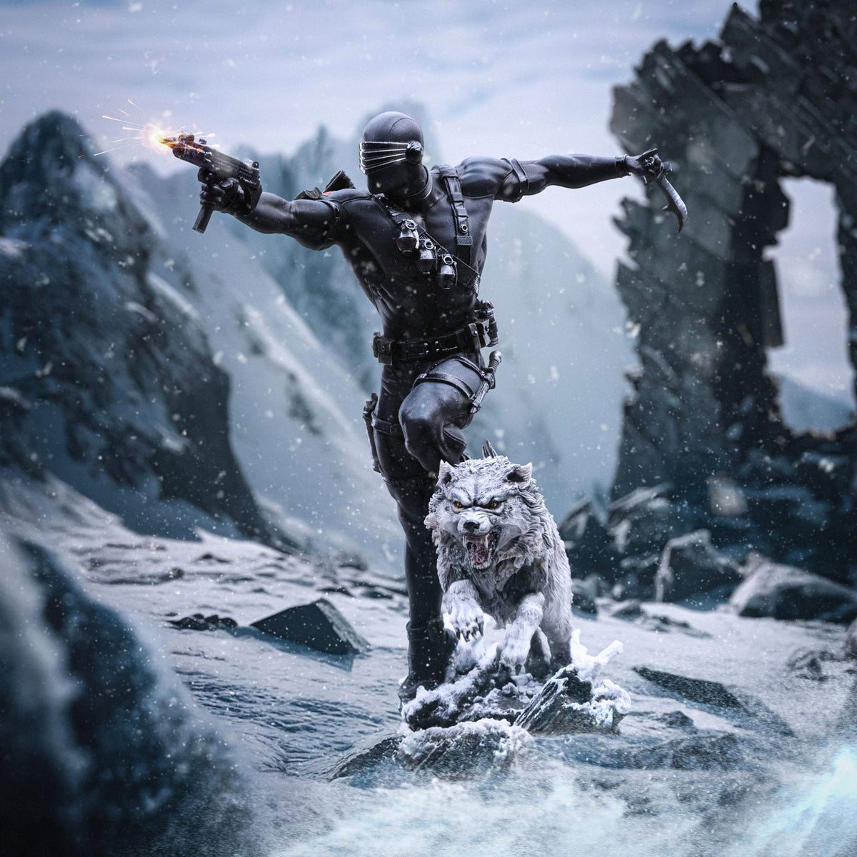 Zdjęcie produktu GI Joe Figurka Art Scale 1/10 Snake Eyes 23 cm