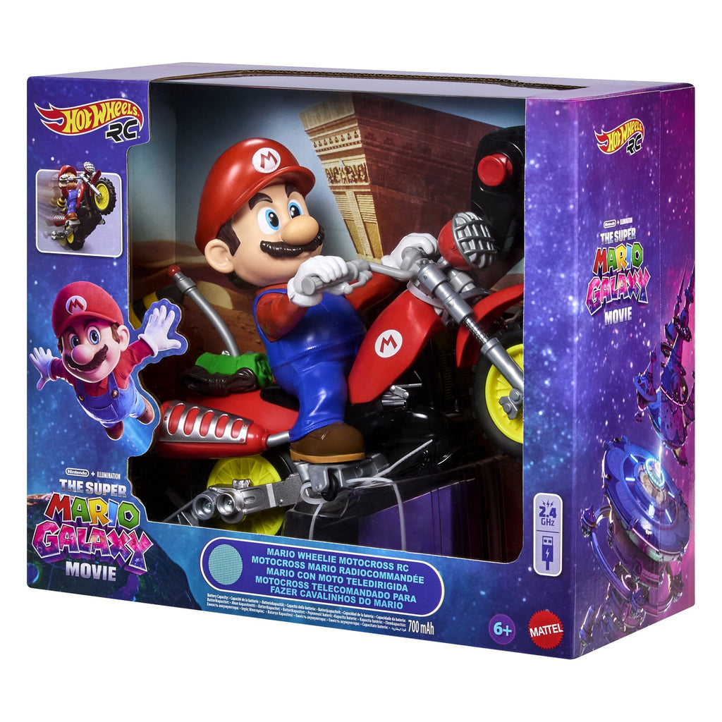 Zdjęcie produktu Super Mario Galaxy Film Hot Wheels Motocykl RC Mario