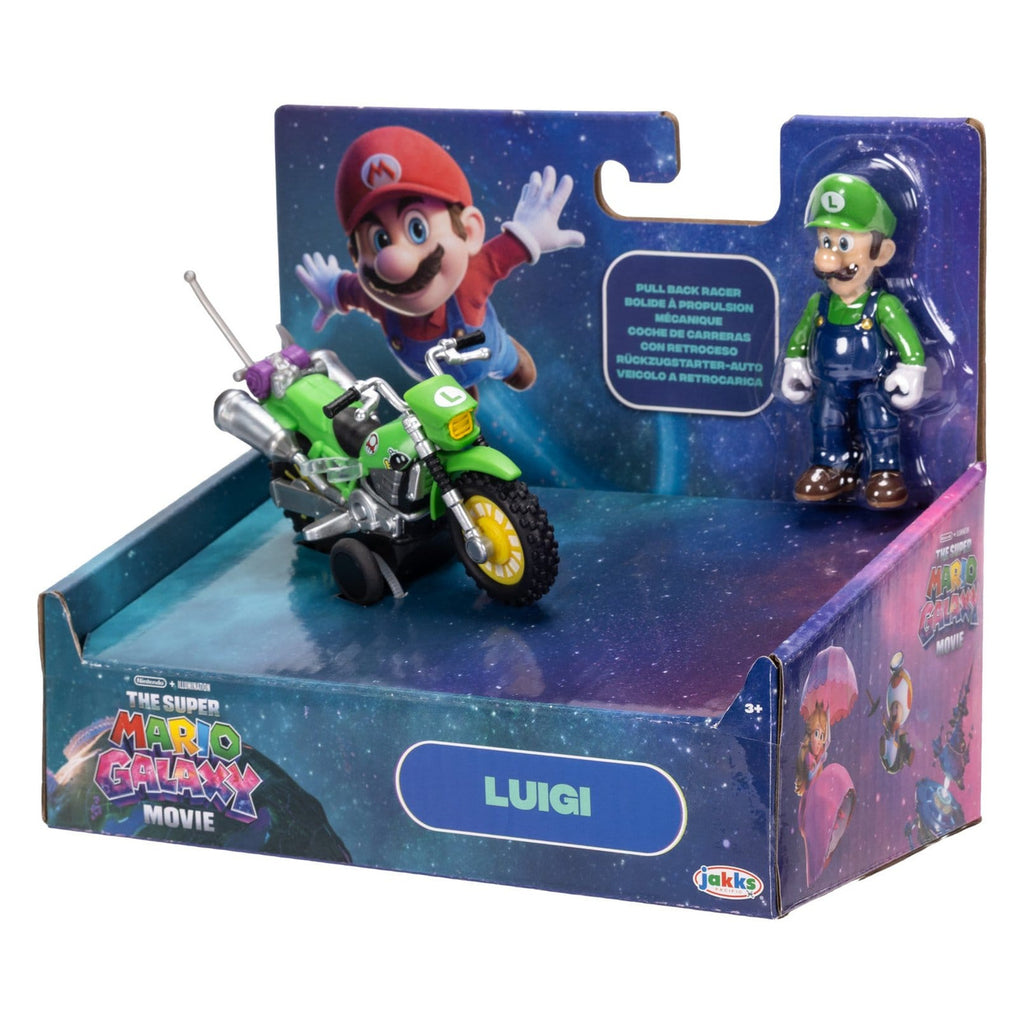 Product image Super Mario Galaxy Movie – Luigi Action Figure with Motorcycle