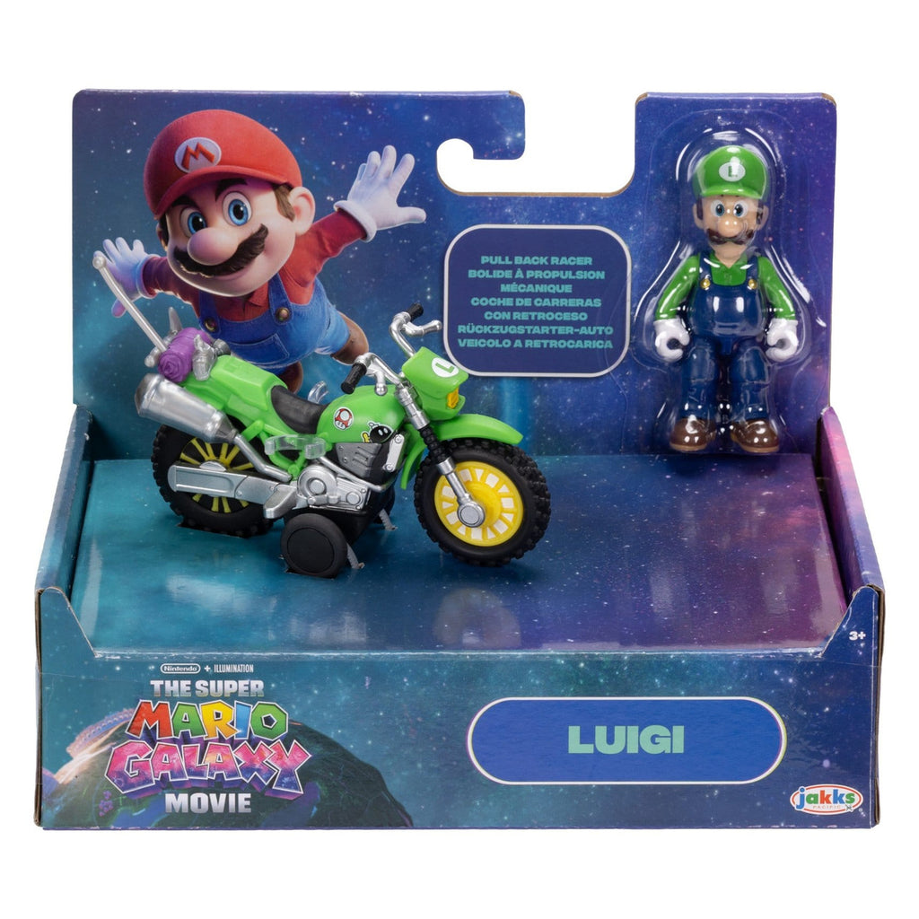 Product image Super Mario Galaxy Movie – Luigi Action Figure with Motorcycle