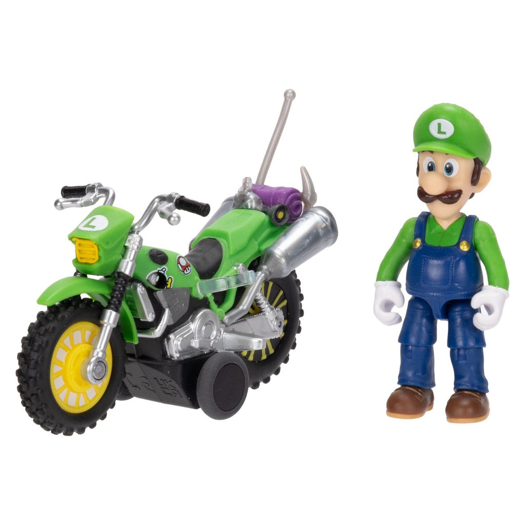 Product image Super Mario Galaxy Movie – Luigi Action Figure with Motorcycle