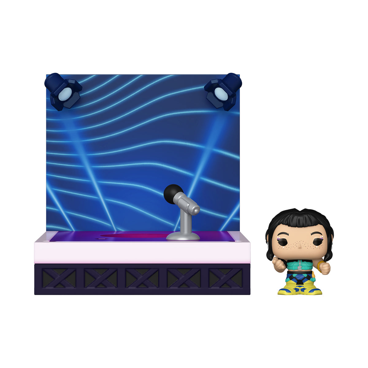 Zdjęcie produktu KPop Demon Hunters – Diorama sceniczne Zoey Funko Bitty Pop