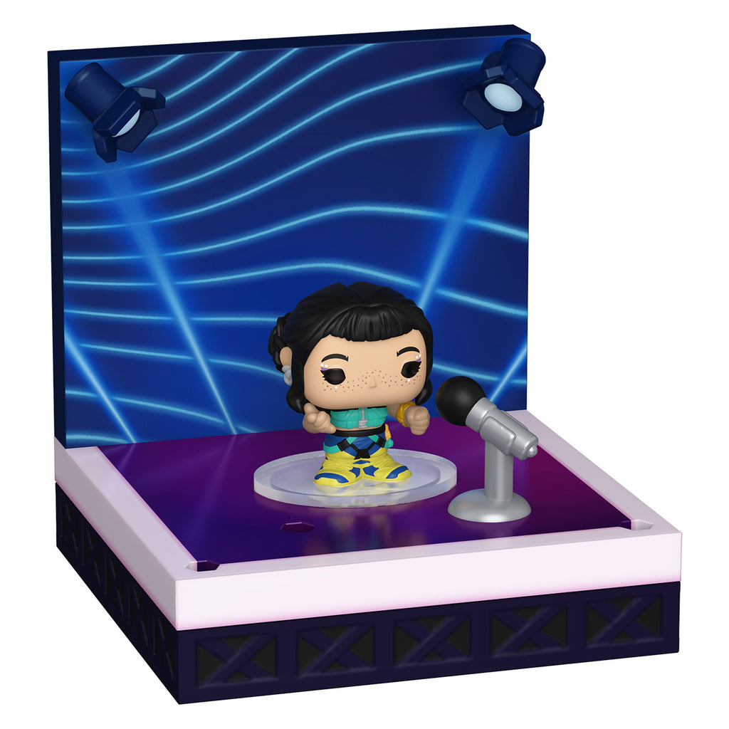 Zdjęcie produktu KPop Demon Hunters – Diorama sceniczne Zoey Funko Bitty Pop