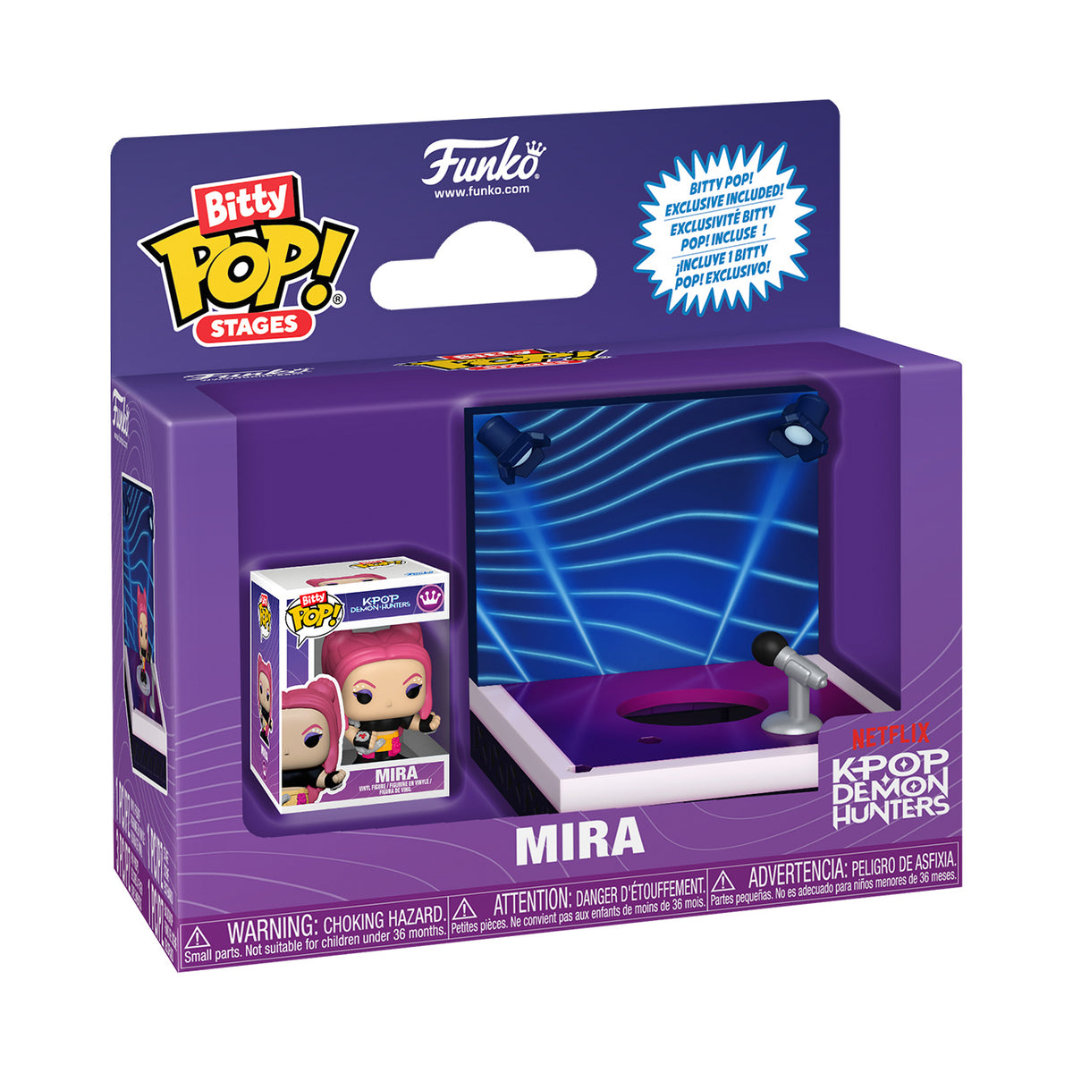 Zdjęcie produktu KPop Demon Hunters - Mira Funko Bitty Pop Stage Diorama