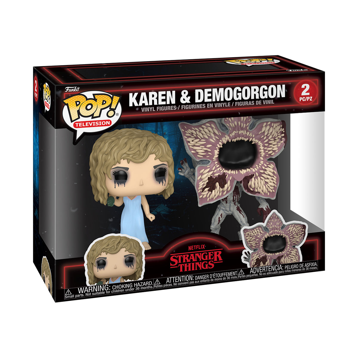 Zdjęcie produktu Stranger Things - Zestaw figurek Funko Pop Karen i Demogorgon