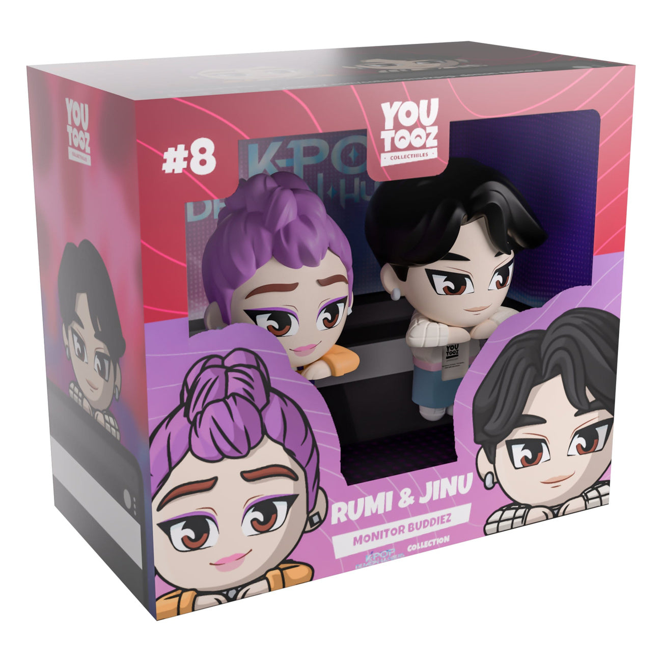 Zdjęcie produktu KPop Demon Hunters - Jinu i Rumi Zestaw winylowych figurek Monitor Buddiez