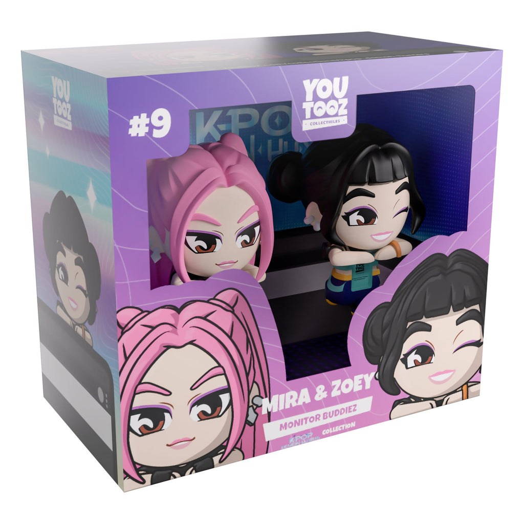 Zdjęcie produktu KPop Demon Hunters - Zestaw winylowych figurek Mira i Zoey Monitor Buddiez