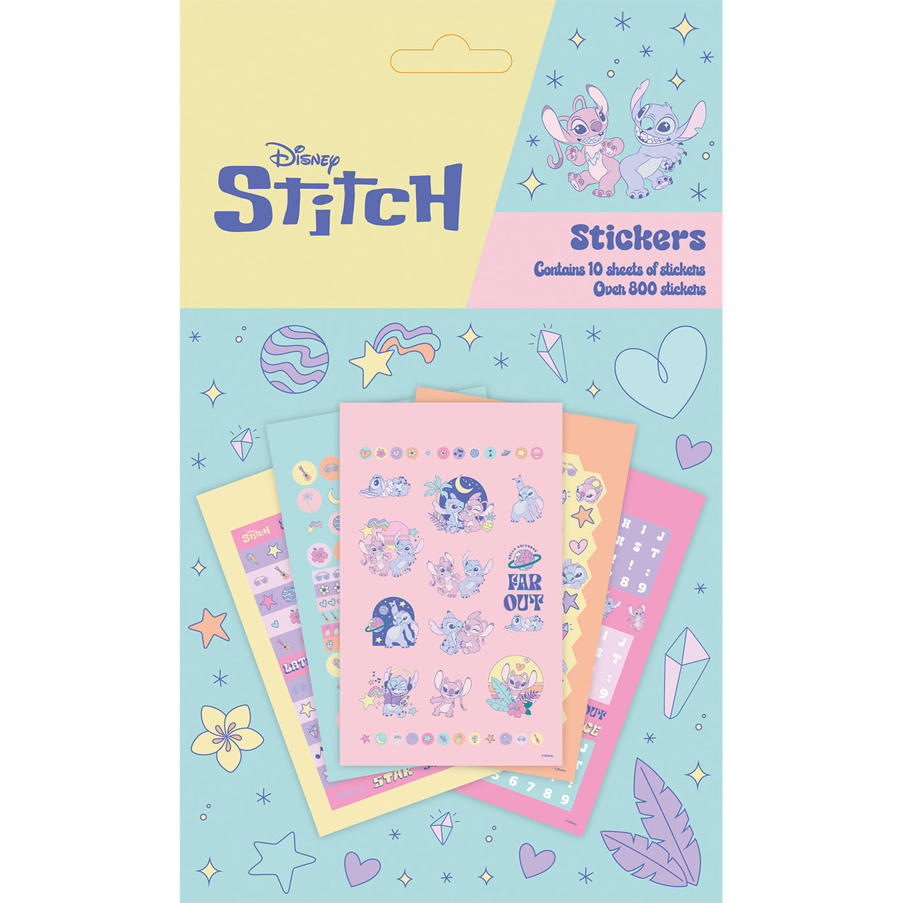 Zdjęcie produktu Zestaw naklejek Stitch i Angel Space Rocks - Lilo & Stitch