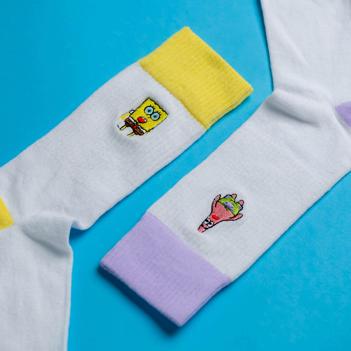 Zdjęcie produktu SpongeBob Kanciastoporty - Zestaw 2 par skarpetek z Patrykiem i SpongeBobem