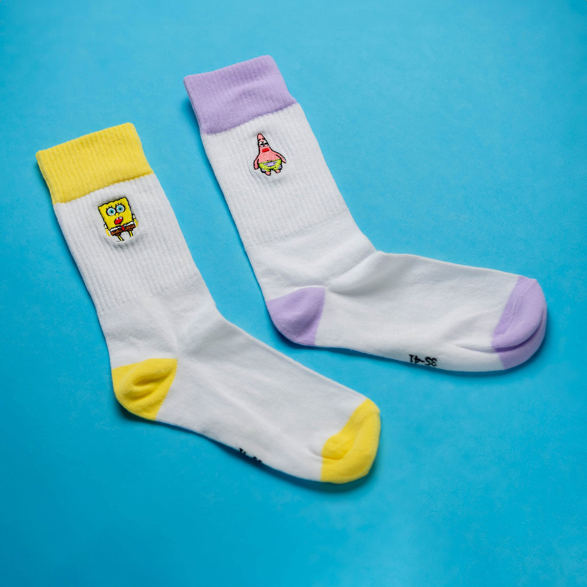 Zdjęcie produktu SpongeBob Kanciastoporty - Zestaw 2 par skarpetek z Patrykiem i SpongeBobem