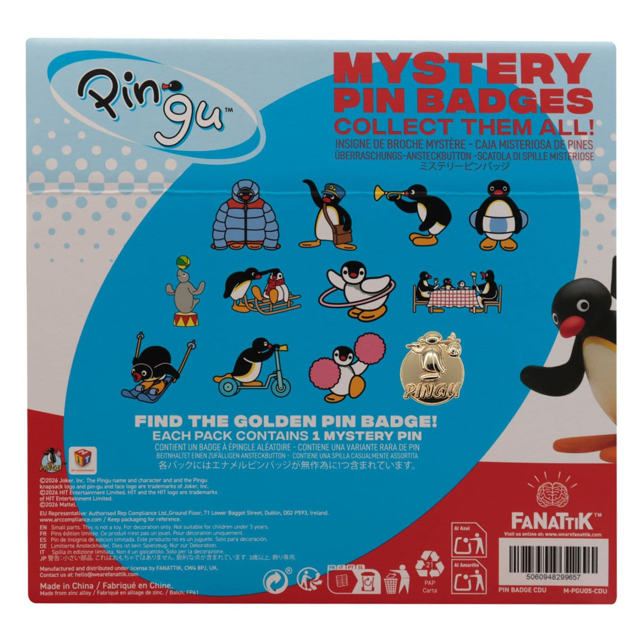 Zdjęcie produktu Pingu - Zestaw 12 tajemniczych przypinek (display)