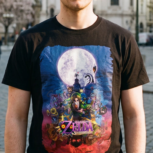 Zdjęcie produktu Zelda - Czarny T-shirt Link Poster